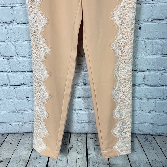 House of CB HOCB London Clarice Lace Pants Blush Pink Womens Size XS NWOT - Picture 3 of 12